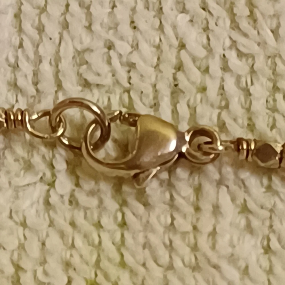 DJ Strang Pearl And Hammered Plate Goldtone Over Sterling Necklace-10
